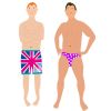 Bashful Brits don't like wearing skimpy trunks