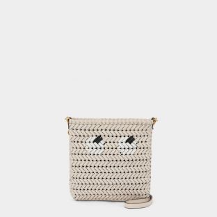 Eyes Mini Neeson Cross Body - Recycled Coated Canvas in Chalk Anya Hindmarch travel