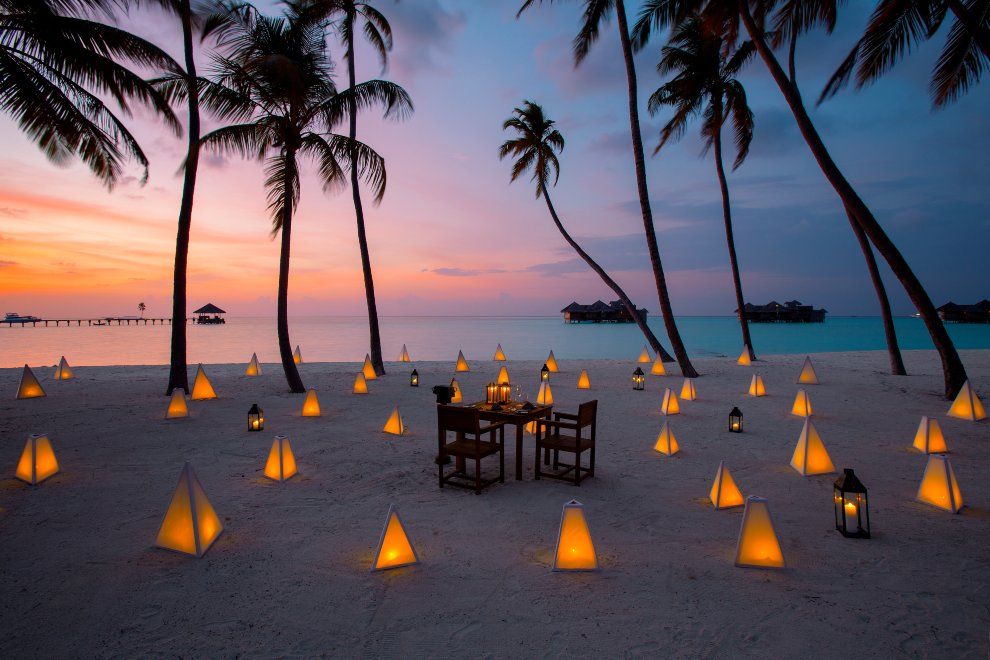 Dining at Palm Beach Gili Lankanfushi The Maldives surfing holiday travel