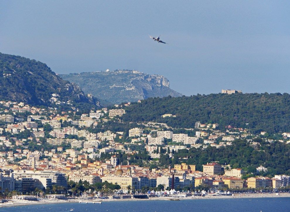 Revealed Best winter travel landing views Cote D'Azur Airport Nice France