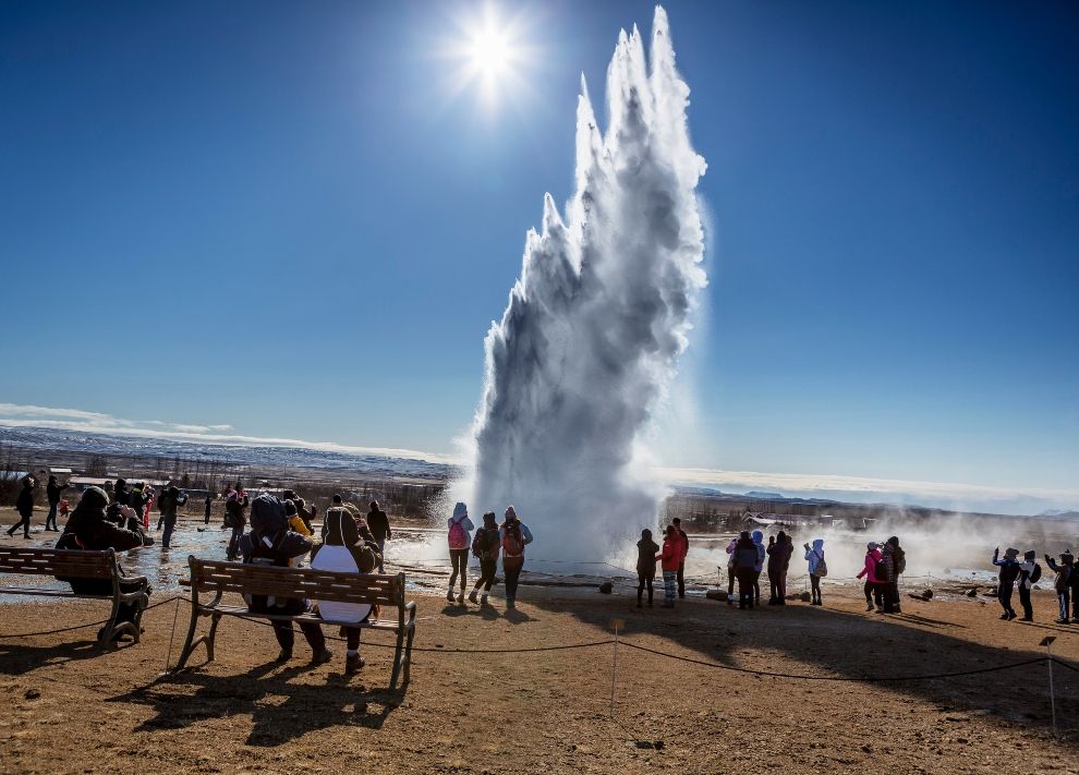 Strokkur Geysir Haukadalur South Iceland, travel