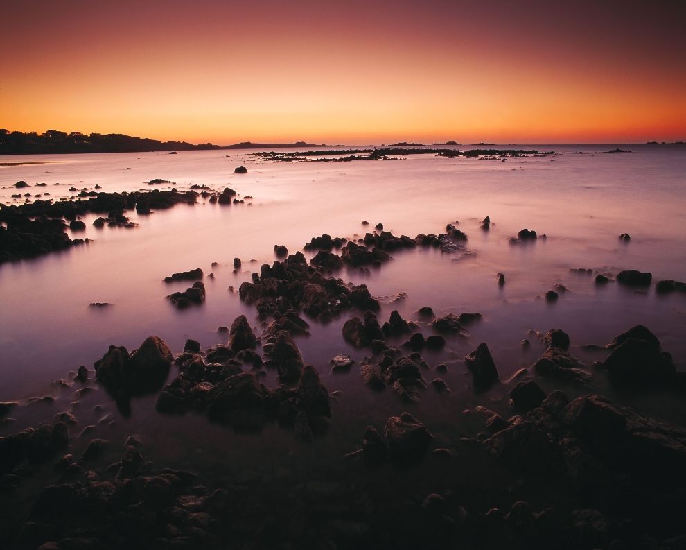 Sunset from Cobo Bay Guernsey Wedding Travel Guide