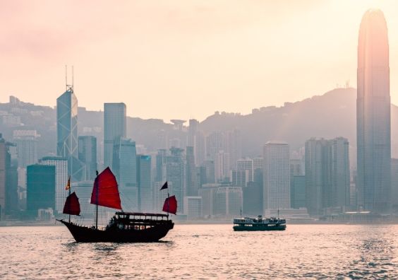 Hong Kong views from water travel