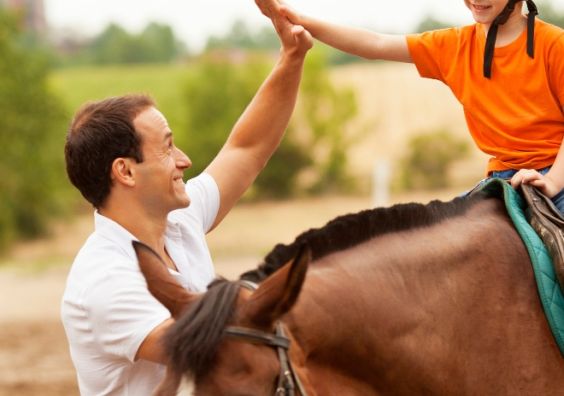 Kid horse riding camp travel