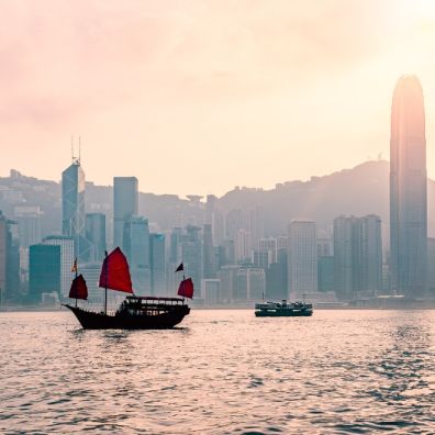 Hong Kong views from water travel