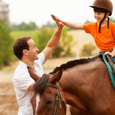 Kid horse riding camp travel